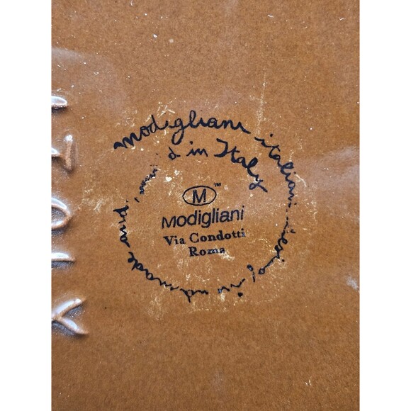 Modigliani Via Condotti Italia Frutta Laccata Redware Trivet Fruit Pattern - Picture 5 of 5